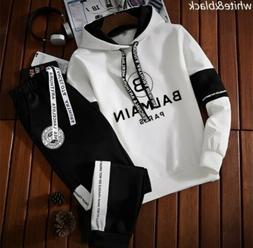 Tuta modello Balmain uomo felpa con cappuccio, 2 pezzi ,TAGL