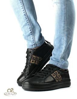 Geox scarpe da per donna sneakers basse in pelle invernali c