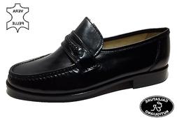 LE COMODONE SCARPE ELEGANTI UOMO MOCASSINI PELLE NERO LINEA 