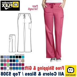 WonderWink Scrubs Elastico Donna a Zampa Gamba Cargo Pantalo