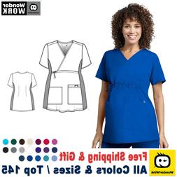 WonderWink Scrubs Lavoro Donna Medico Maternit&agrave; Finto Avvol
