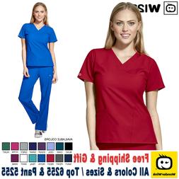 WonderWink Scrubs Set W123 Donna Scollo A V Top & Classico P