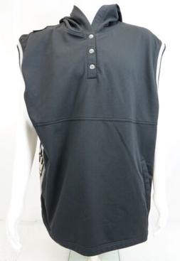Adidas senza Maniche Pullover con Cappuccio Nero Uomo XL