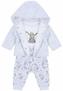 Set grigio: felpa, pantaloni + body Dumbo Disney