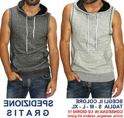 Smanicato da Uomo Cappuccio con Laccetti Regular Fit T-Shirt