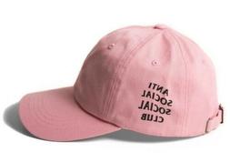Snapback Pink Black Anti Social Social Club Hat