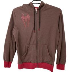 Marvel Spiderman Felpa con Cappuccio Uomo Cerniera Rosso Bor