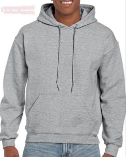 SPORTS Grigio Gildan Tinta Unita con Cappuccio Heavy Blend M