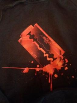Stainless ItzEvil rare vintage hoodie razor blood goth metal