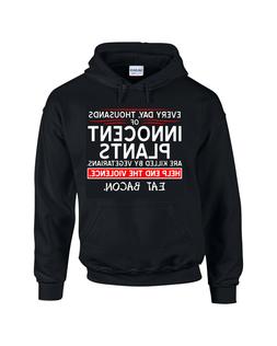 Stampato Divertente Risparmia Piante Eat Bacon Felpa - Adult