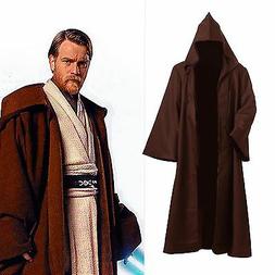 Star Wars Cosplay Adulto Hooded Jedi Marrone Robe Costume Co