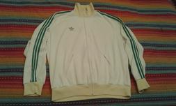 STORICA GIACCA JACKET VINTAGE '80 ADIDAS WHITE GREEN BIANCO 