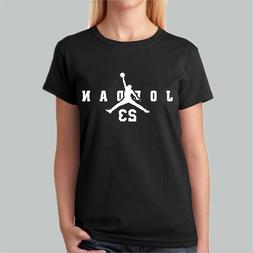 T-Shirt Donna o Bambina Michael Jordan 23 basket NBA bianca 