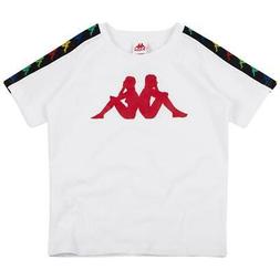 KAPPA T-SHIRT JUNIOR BIANCO ROSSO 304KEF0