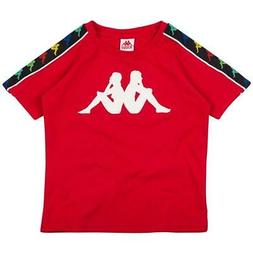 KAPPA T-SHIRT JUNIOR ROSSO BIANCO 304KEF0