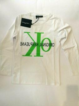 T-shirt maniche lunghe ragazzo bianca con stampa