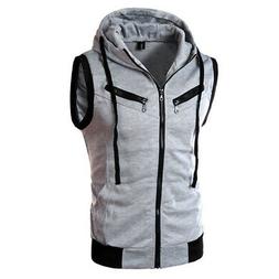 T-shirt Basic Top Moda Tee Fitness Zip Cappuccio Coulisse Se
