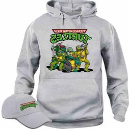 TARTARUGHE NINJA TEENAGE mutant turtles FELPA BAMBINO CAPPUC