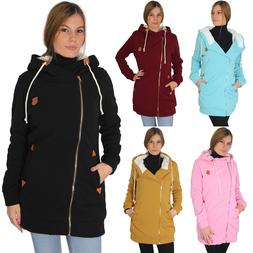 Termo Giacca da Donna Cappotto Invernale Cappuccio Foderato 