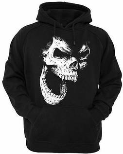 Teschio Felpa con Cappuccio Uomo Donna American Rock Metal G