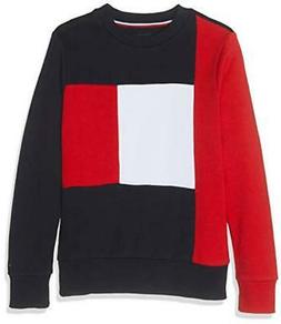  Tommy Hilfiger Colorblock Sweatshirt, Felpa Bambino, Rosso 