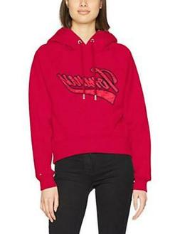  Tommy Hilfiger Carrie Hoodie LS Felpa, Rosso , 42 (Taglia P