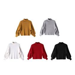 Tinta Unita Cappotti Puro collo Alto lungo Pullover Maglione