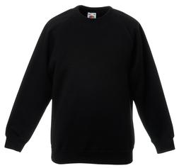 Fruit of the Loom Tinta Unita Ragazzi Bambini Nero Scuola Fe