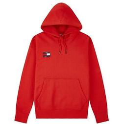Tommy Hilfiger TJ Badge felpa rossa in cotone da Uomo DM0DM0