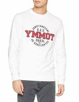 tommy jeans uomo circular crew felpa maniche