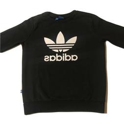 ADIDAS TREFOIL CREW FELPA BAMBINO NERA ED7797