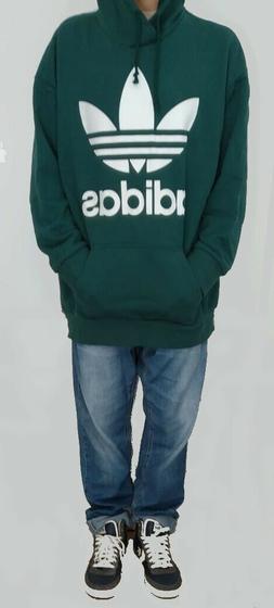 ADIDAS TREFOIL OVERSIZE HOODIE CW1248 Green "S" felpa con ca