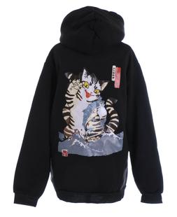 TS-288-3 Nero Monster Gatto Giappone Caratteri Oversize Capp