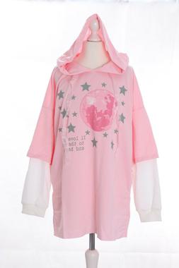 TS-74-2 Rosa Luna Moon Pastello Dark Twin-Optik Pullover Fel
