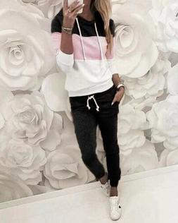 Tuta donna completo fitness sport maglia  felpa pantaloni in