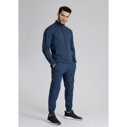 TUTA ARMANI EA7 UOMO FELPA ZIP PANTALONE POLSINO 3GPV51 BLU 