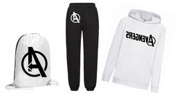 tuta felpa + pantaloni  Avengers con sacca abbinata in regal