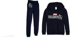 tuta felpa + pantaloni  Avengers logo argento