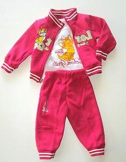 TUTA INVERNALE FELPATA BIMBA TGL 30 MESI  FUXIA