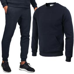 Tuta Uomo Felpa Girocollo + Pantaloni Basic Completo Sportiv