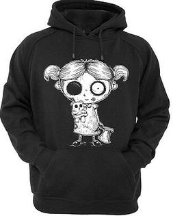 Undead Bambina Uomo Donna Felpa con Cappuccio Gotico Punk Ro