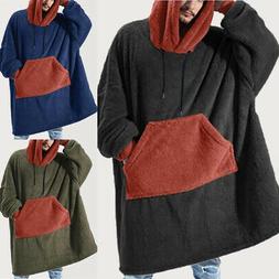 Unisex Caldo Flanella Pile Pigiama con Cappuccio Set Casa Fe