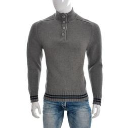 Tommy Hilfiger Uomo 1/3 Bottoni collo Alto Maglione a Coste 