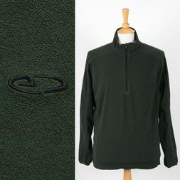 Uomo Champion C9 1/4 Zip Felpa Logo Ricamato Verde Abbigliam