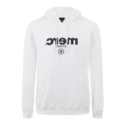 Uomo Merc London di Marca Logo Felpa con Cappuccio Pillola -