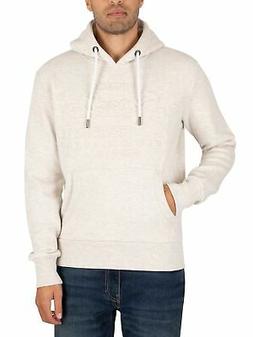 Superdry Uomo Felpa con cappuccio in rilievo, bianca