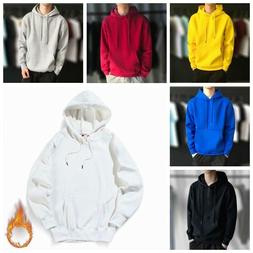 uomo felpa con cappuccio larga solido colore