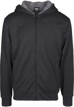 Urban Classics Uomo Felpa con Zip e Cappuccio Sherpa a Righe
