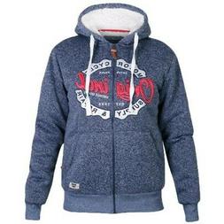 Uomo Felpa Duke D555 Grande Misura King con Cappuccio Sherpa