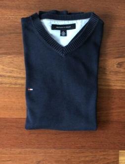 tommy hilfiger uomo felpa M maglione cotone blu navy